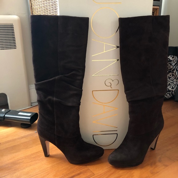 Joan & David Shoes - Joan & David Dark Brown Suede 4” boots - size 9M